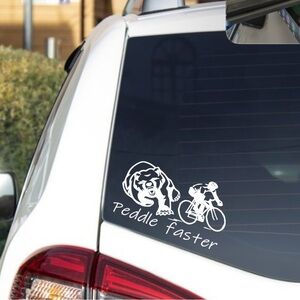 Peddle Faster beat chasing slow cyclists Car Decal
